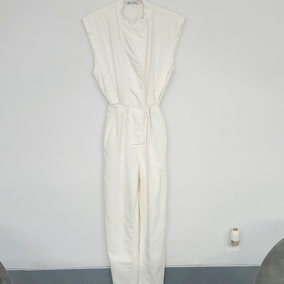 Zara Pants - Zara white denim jumper Size XS